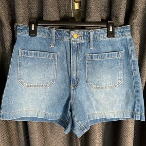 High Rise Jean Shorts